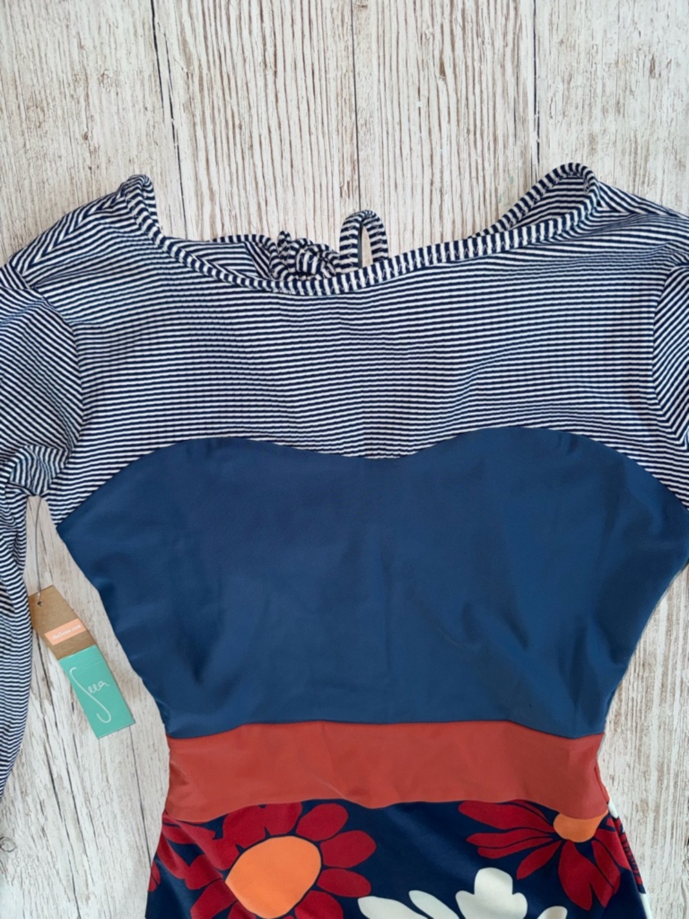 NWT Seea Hermosa Long Sleeve One Piece Swimsuit Bathing Suit Marguerite S - Picture 3 of 16